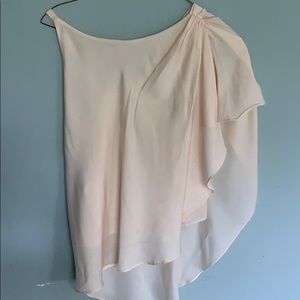 BCBGeneration One shoulder draped Size M Cream top